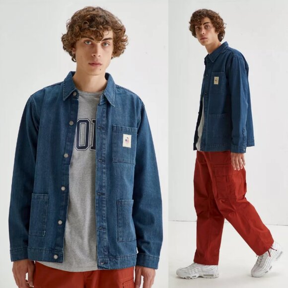 NWT Hello Kitty X Team USA Olympics Denim Chore Jacket Unisex UO Size S - Picture 2 of 11